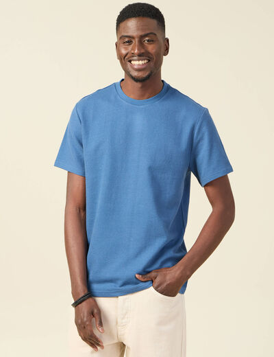 T-shirt manches courtes bleu foncé homme