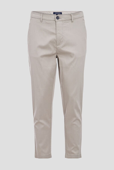 Pantalon chino tappered beige homme