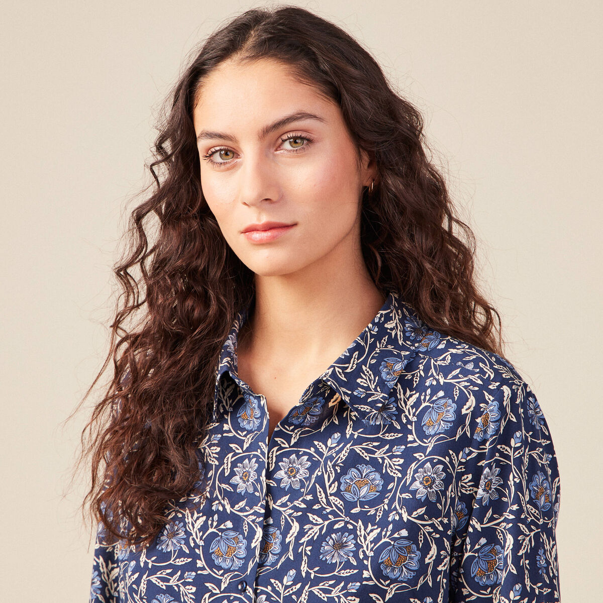 Robe longue éco-responsable bleu femme