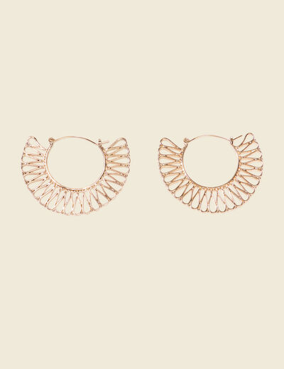 Boucles d'oreilles créoles couleur or femme