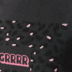 T-shirt en coton manches courtes noir femme