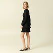 Robe patineuse courte manches longues noir femme