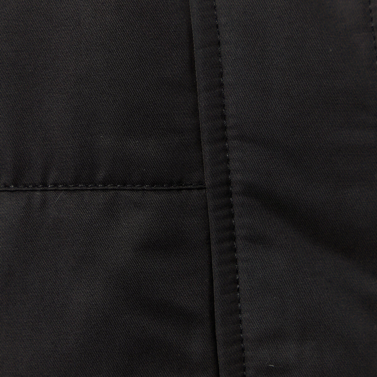 Parka droite à capuche noir femme