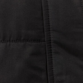 Parka droite à capuche noir femme