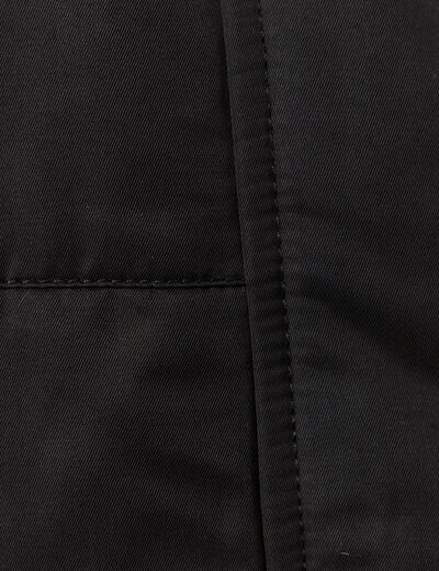 Parka droite à capuche noir femme