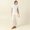 Salopette en jeans &agrave; fines bretelles denim blanc femme