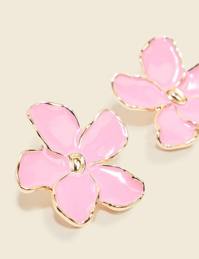 Boucles d'oreilles rose clair femme