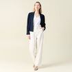Veste esprit blazer fluide bleu marine femme