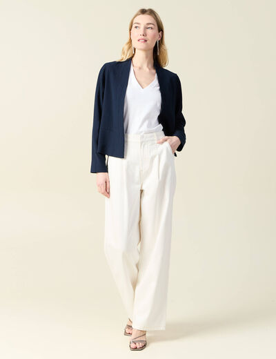 Veste esprit blazer fluide bleu marine femme