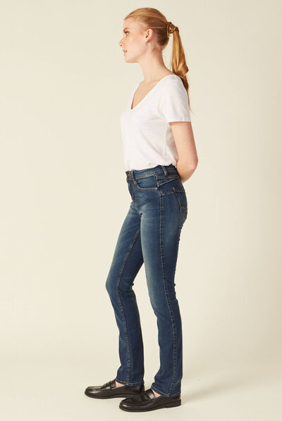 Jeans Demi - regular taille haute denim stone femme
