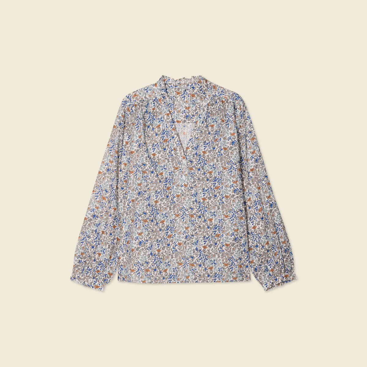 Blouse manches longues bleu clair femme