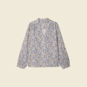 Blouse manches longues bleu clair femme