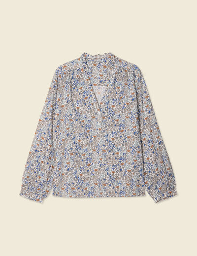 Blouse manches longues bleu clair femme