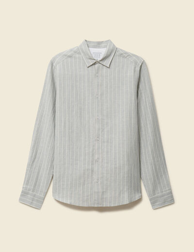 Chemise manches longues vert clair homme