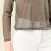 T-shirt manches longues couleur or femme