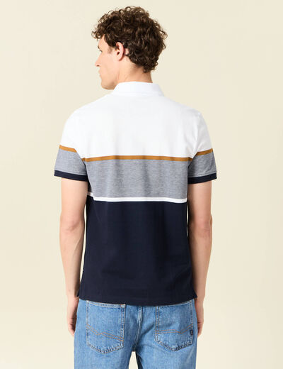 Polo manches courtes blanc homme