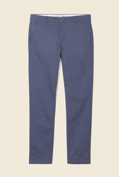 Pantalon slim Instinct chino bleu gris homme