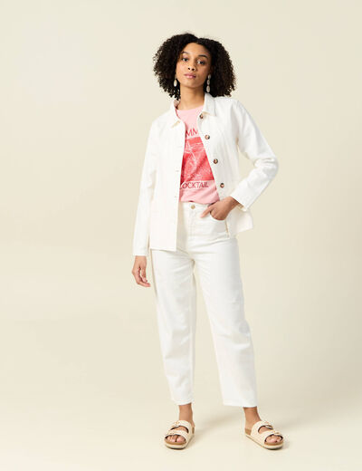 T-shirt manches courtes rose femme