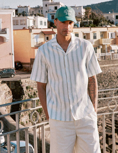 Chemise manches courtes vert homme