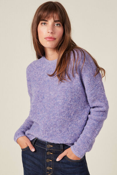 Pull éco-responsable violet femme