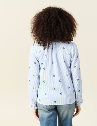 Chemise manches longues blanc femme
