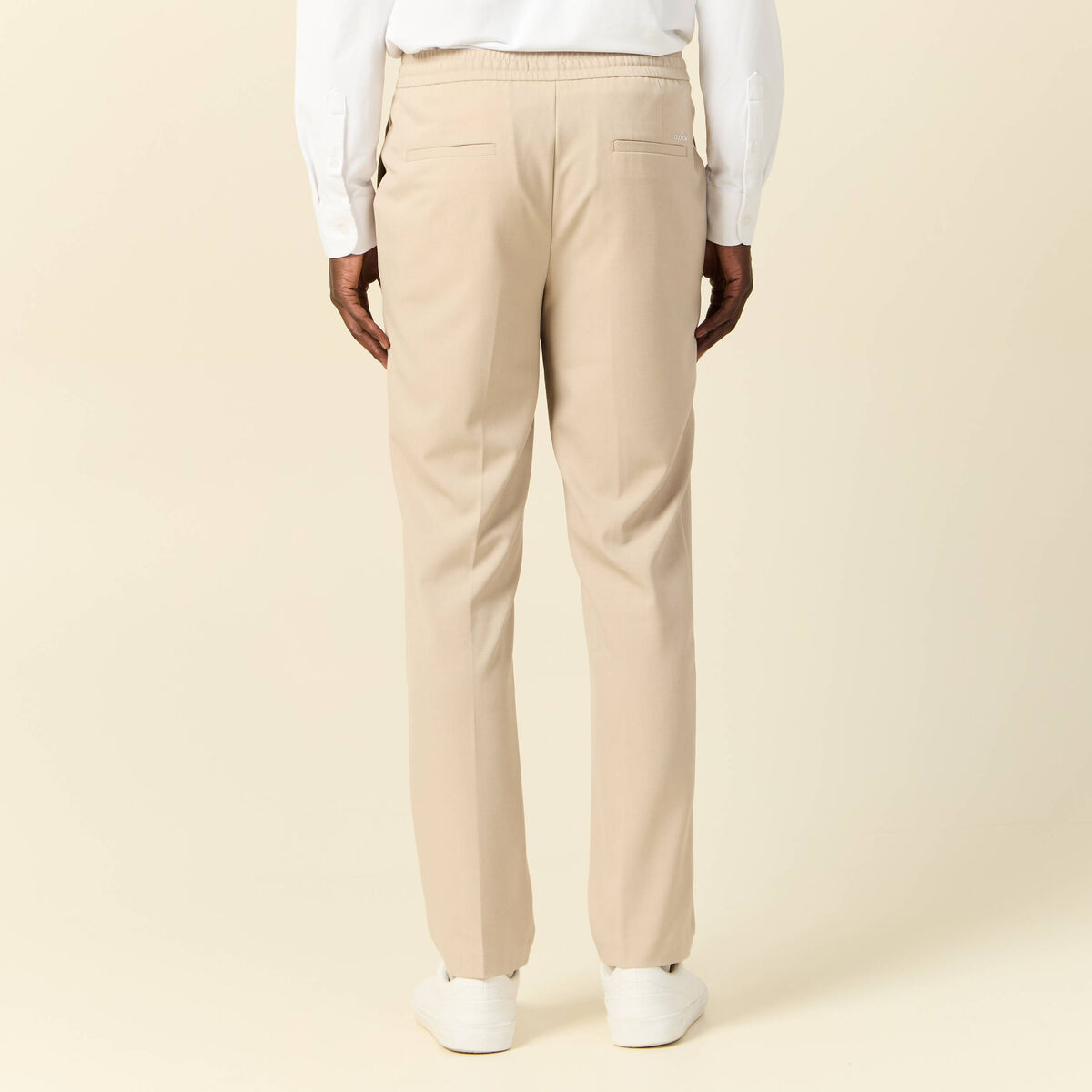 Pantalon jogger beige homme