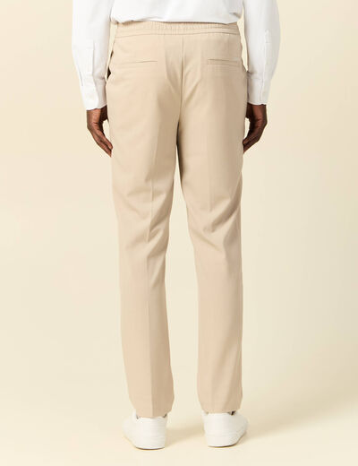 Pantalon jogger beige homme