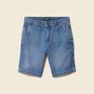 Bermuda denim en coton denim stone homme