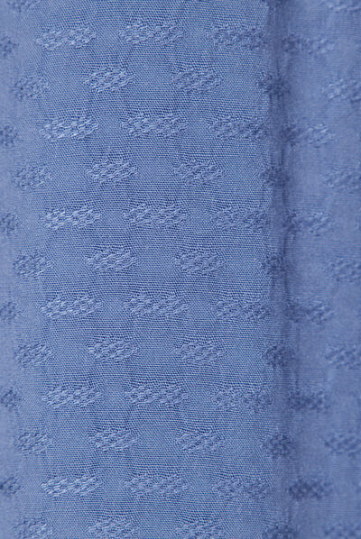 Chemise manches 3/4 bleu ciel femme