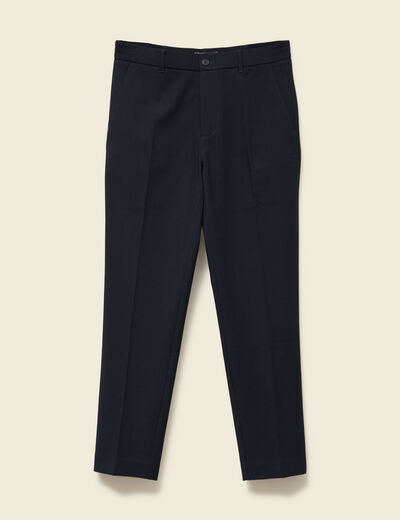 Pantalon droit longueur 32 bleu marine homme