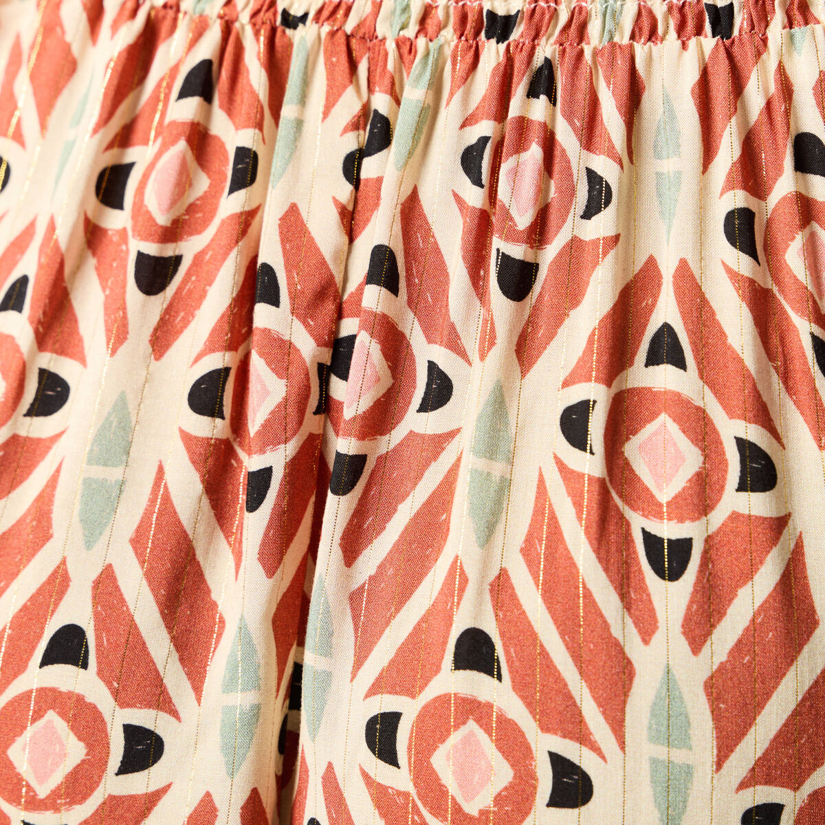Robe longue droite fluide terracotta femme