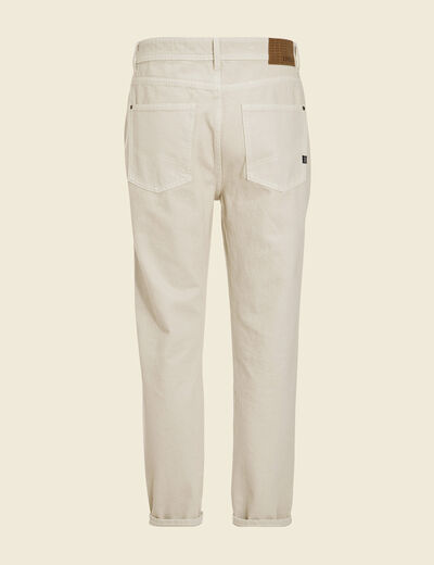 Jeans tapered 5 poches beige homme
