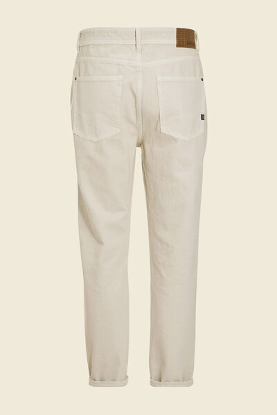 Jeans tapered 5 poches beige homme