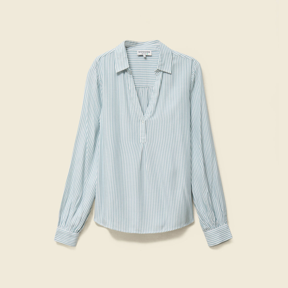 Blouse manches longues gris femme