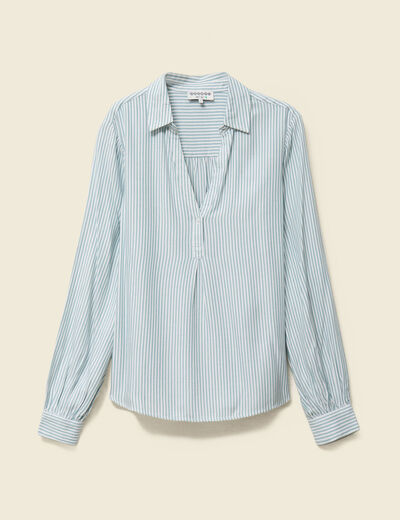 Blouse manches longues gris femme