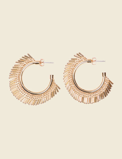Boucles d'oreilles créoles couleur or femme