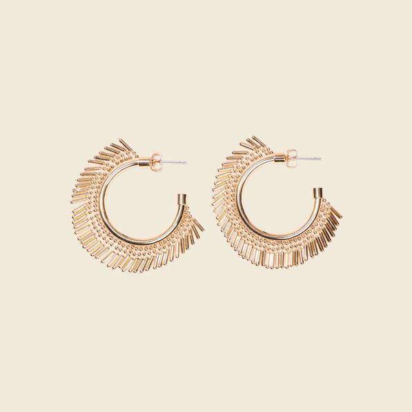 Boucles d'oreilles créoles couleur or femme