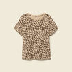 T-shirt manches courtes beige moyen femme
