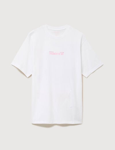 T-shirt en coton manches courtes blanc homme