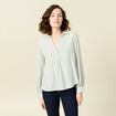 Blouse manches longues vert olive femme