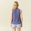 Blouse sans manches bleu marine femme