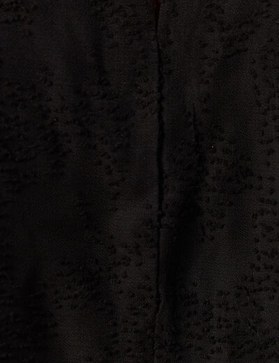 Robe droite manches longues noir femme