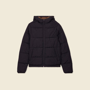 Doudoune à capuche bleu marine homme