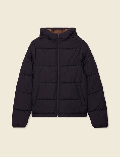 Doudoune à capuche bleu marine homme