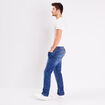 Jeans straight 5 poches denim stone homme