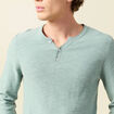 Pull manches longues vert clair homme