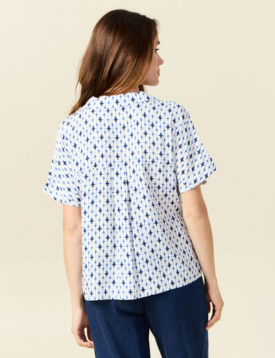 Chemise éco-responsable bleu femme