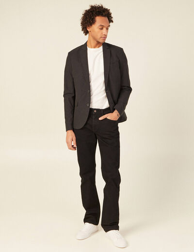 Veste blazer boutonnée noir homme