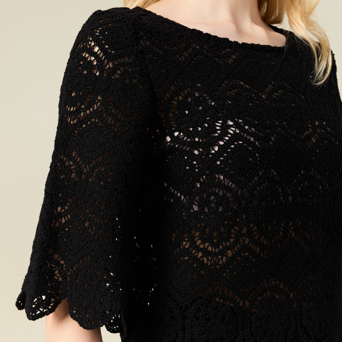 T-shirt manches courtes noir femme