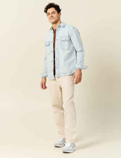 Surchemise en jean denim snow bleach homme